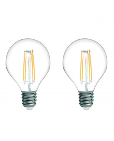 BOMBILLA LED ESFERICA G45 FILAMENTO TRANSPARENTE  E14 4W (40W) 470LM 2700K 25000H 7hSevenOn  Premium CJ.2