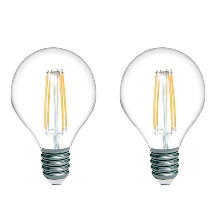 BOMBILLA LED ESFERICA G45 FILAMENTO TRANSPARENTE  E14 4W (40W) 470LM 2700K 25000H 7hSevenOn  Premium CJ.2