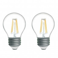 BOMBILLA LED ESFERICA G35 FILAMENTO TRANSPARENTE  E27 4W (40W) 470LM 2700K 25000H 7hSevenOn  Premium CJ.2