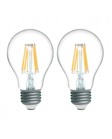 BOMBILLA LED ESTANDAR A60 FILAMENTO TRANSPARENTE E27 8W (60W) 806LM 2700K 25000H 7hSevenOn  Premium CJ.2