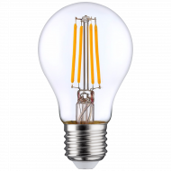 BOMBILLA LED ESTANDAR A60 FILAMENTO TRANSPARENTE E27 8W (60W) 806LM 2700K 25000H 7hSevenOn  Premium CJ.2