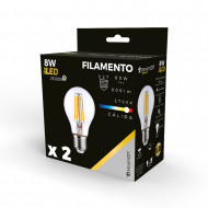 BOMBILLA LED ESTANDAR A60 FILAMENTO TRANSPARENTE E27 8W (60W) 806LM 2700K 25000H 7hSevenOn  Premium CJ.2