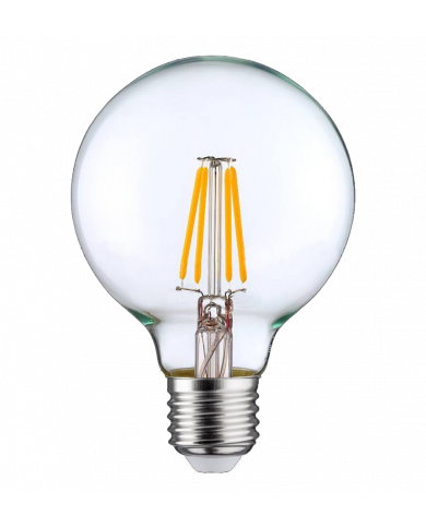 BOMBILLA LED GLOBO G125 FILAMENTO TRANSPARENTE E27 8W (60W) 806LM 3000K 25000H 7hSevenOn Premium CJ.1