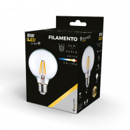 BOMBILLA LED GLOBO G125 FILAMENTO TRANSPARENTE E27 8W (60W) 806LM 3000K 25000H 7hSevenOn Premium CJ.1