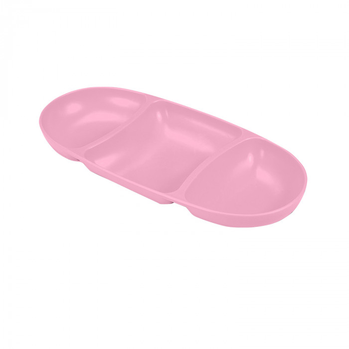 BOL PARA SNACK 3 HUECOS COLORES SURTIDOS (28,2x12,5x3cm)