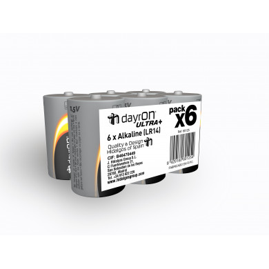 PILA ALCALINA LR14 1,5V DAYRON PACK.6