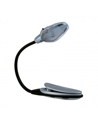 LUZ DE LECTURA 1 LED 6000K NEGRO/GRIS 2 PILAS CR2016 INCL. 7hSevenOn Elec PACK.1