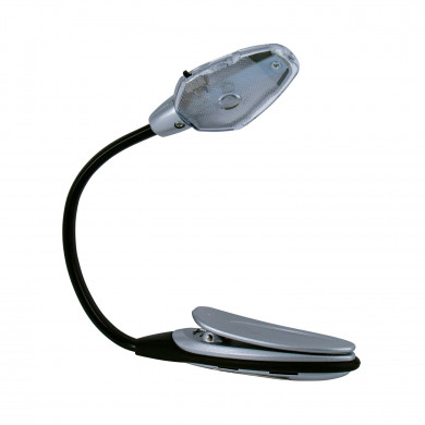 LUZ DE LECTURA 1 LED 6000K NEGRO/GRIS 2 PILAS CR2016 INCL. 7hSevenOn Elec PACK.1