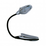 LUZ DE LECTURA 1 LED 6000K NEGRO/GRIS 2 PILAS CR2016 INCL. 7hSevenOn Elec PACK.1