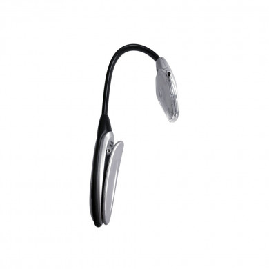 LUZ DE LECTURA 1 LED 6000K NEGRO/GRIS 2 PILAS CR2016 INCL. 7hSevenOn Elec PACK.1