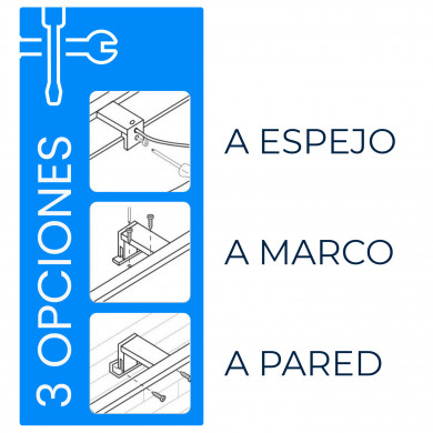 APLIQUE LED BAÑO ALUMINIO 7,2W 490LM 4200K 20000H 300MM RAIN 7hSevenOn BL.1
