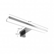 APLIQUE LED BAÑO ALUMINIO 7,2W 490LM 4200K 20000H 300MM SPA 7hSevenOn BL.1
