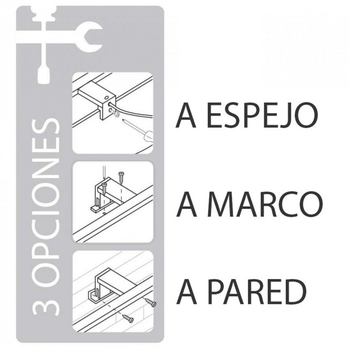 APLIQUE LED BAÑO ALUMINIO 9,6W 660LM 4200K 20000H 500MM SPA 7hSevenOn BL.1
