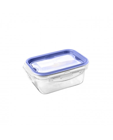 RECIPIENTE HERMETICO CLICK RECTANGULAR COLORES SURTIDOS (18,5x14x7,5cm) 1L