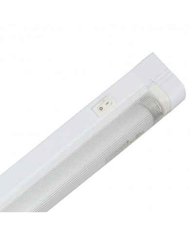MINI REGLETA FLUORESCENTE BLANCO T5 G5 8W 400LM 6000K 8000H TUBO INCLUIDO CON INTERRUPTOR 7hSevenOn CJ.1
