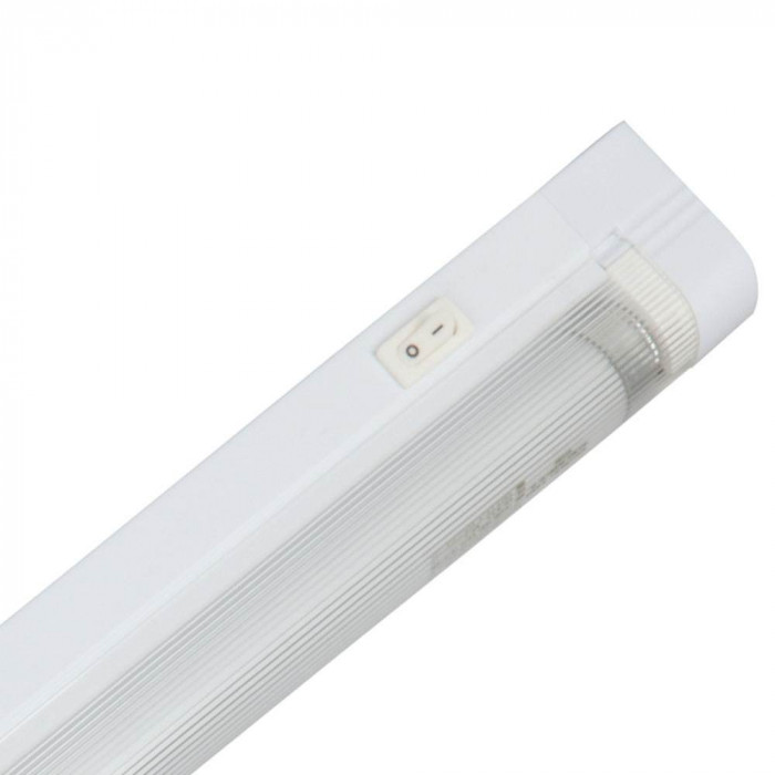 MINI REGLETA FLUORESCENTE BLANCO T5 G5 8W 400LM 6000K 8000H TUBO INCLUIDO CON INTERRUPTOR 7hSevenOn CJ.1
