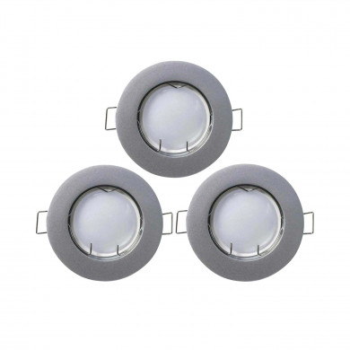 PACK 3 FOCOS LED EMPO.FIJOS RED.ALU MATE 7W 525lm GU10 120º 4000K 15000H 7hSevenOn PACK 3 FOCOS LED EMPO.FIJOS RED.ALU MATE 7W 525lm GU10 120º 4000K 15000H 7hSevenOn