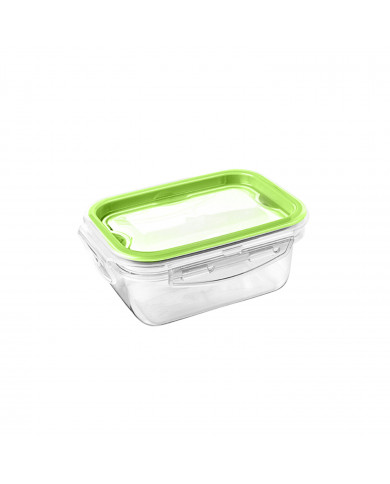 RECIPIENTE HERMETICO CLICK RECTANGULAR COLORES SURTIDOS (18,5x14x7,5cm) 1L