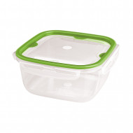 RECIPIENTE HERMETICO CLICK CUADRADO COLORES SURTIDOS (11x11x6cm) 0,4L