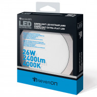 DOWNL.EXTRAPL.LED SMD RED.ALUM.MATE 26W 2400lm225mm120º4000K25000h 7hSevenOn CJ.1