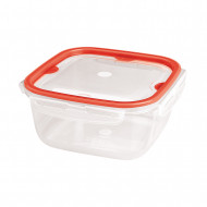 RECIPIENTE HERMETICO CLICK CUADRADO COLORES SURTIDOS (11x11x6cm) 0,4L