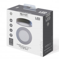 PLAFON SUP LED SMD REDON ALU.MAT 8W 600lm 120mm 120º 4000K 25000h 7hSevenOn Deco CJ.1