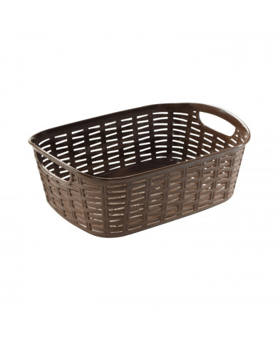 CESTA RATÁN PEQUEÑA DE PLÁSTICO (26,5x20x9,5cm) 3L