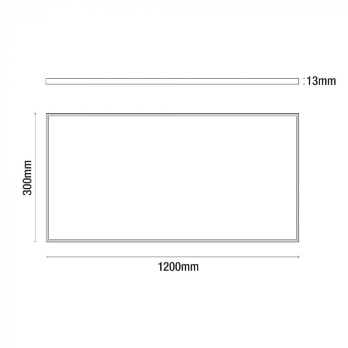 PANEL LED RECTANGULAR BLANCO 36W 3200LM 4000K 35000H 1200x300mm 7hSevenOn CJ.1

