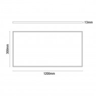 PANEL LED RECTANG. BLANCO 1200X300 48W 4000lm 140º 4000K 35000H 7hSevenOn CJ.1