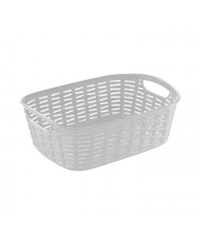 CESTA RATÁN PEQUEÑA DE PLÁSTICO (26,5x20x9,5cm) 3L