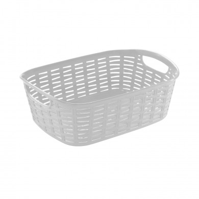 CESTA RATÁN PEQUEÑA DE PLÁSTICO (26,5x20x9,5cm) 3L