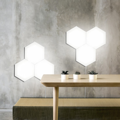 PANEL LED ENLAZABLE HEXAGONAL BLANCO 3,5W 200LM 4000K 25000H 160x185MM 7hSevenOn CJ.1
 PANEL LED ENLAZABLE HEXAGONAL BLANCO 3,5W 200LM 4000K 25000H 160x185MM 7hSevenOn CJ.1