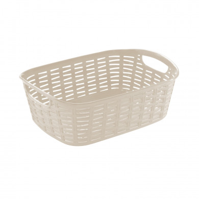 CESTA RATÁN PEQUEÑA DE PLÁSTICO (26,5x20x9,5cm) 3L