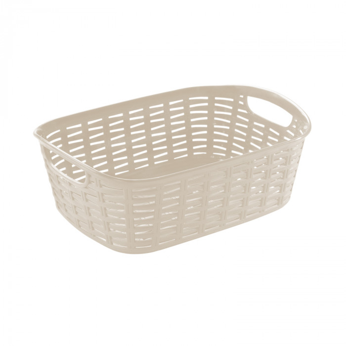 CESTA RATÁN PEQUEÑA DE PLÁSTICO (26,5x20x9,5cm) 3L