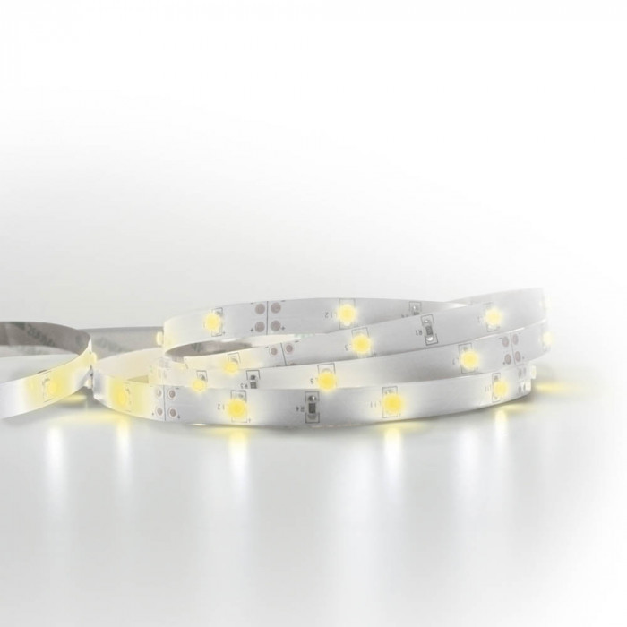 KIT TIRA LED 5M CALIDA 3000K CON TRANSFOMADOR RECORTABLE y ENLAZABLE 7hSevenOn