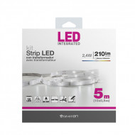 KIT TIRA LED BLANCO 4000K 5M CON TRANSFORMADOR RECORTABLE Y ENLAZABLE 7hSevenOn BL.1
