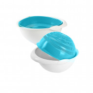 COLADOR GIRATORIO CON CUENCO COLORES SURTIDOS (24,3x22,2x10,2cm) 1,8L