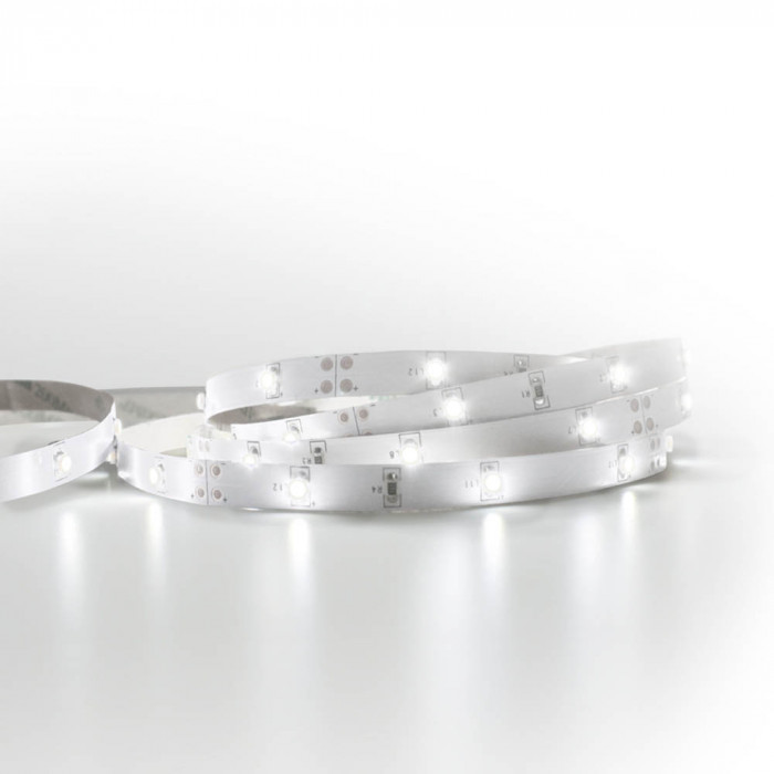 KIT TIRA LED BLANCO 4000K 5M IP44 CON TRANSFORMADOR RECORTABLE Y ENLAZABLE 7hSevenOn BL.1
