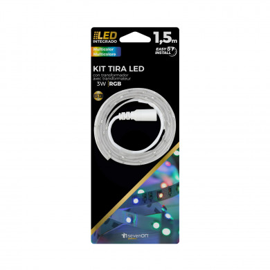 KIT TIRA LED RGB 1,5M PILAS NO INCLUIDAS 7hSevenOn BL.1