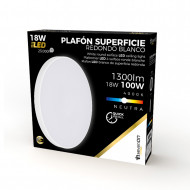 PLAFÓN SUPERF LED BLANCO 18W 4000K 1300LM D250mm 7hSevenOn Premium CJ.1