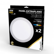 PANEL EXTRAPL. LED SMD REDONDO BLANCO 18W 4000K 1440lm 120º 225*20mm 40000H 1Primer Leader CJ.2
