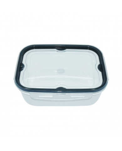 RECIPIENTE HERMETICO RECTANGULAR CON TAPA CLICK BLANCO PURO COLORES SURTIDOS (22x16,5x9cm) 2L