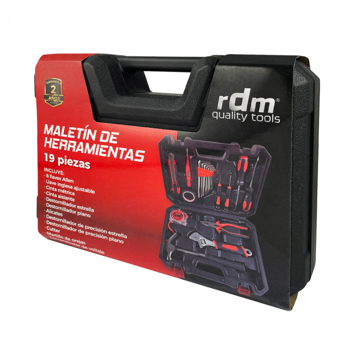 MALETIN DE HERRAMIENTAS 19 PIEZAS RDM