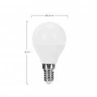 BOMBILLA LED ESFERICA G45 E14 6W (40W) 470LM 3000K 15000H Raydan Home BL.1
