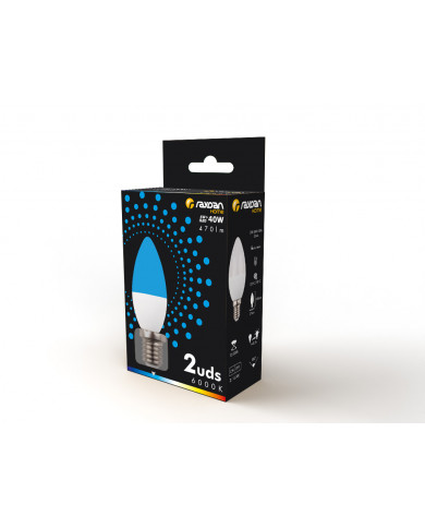 LED SMD VELA PLAST 6W (40W) 470LM E14 180º 6000K 15000H RAYDAN HOME CJ.2