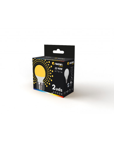 LED SMD ESFERICA PLAST 6W (40W) 470LM E14 180º 3000K 15000H RAYDAN HOME CJ.2