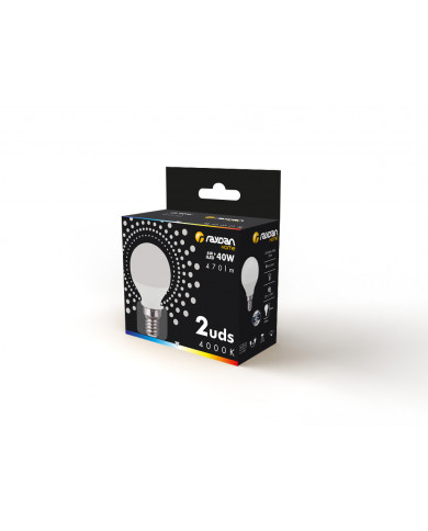 LED SMD ESFERICA PLAST 6W (40W) 470LM E14 180º 4000K 15000H RAYDAN HOME CJ.2