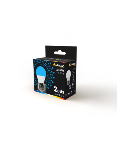 LED SMD ESFERICA PLAST 6W (40W) 470LM E27 180º 6000K 15000H RAYDAN HOME CJ.2