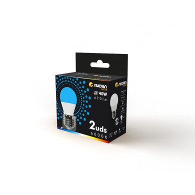 LED SMD ESFERICA PLAST 6W (40W) 470LM E27 180º 6000K 15000H RAYDAN HOME CJ.2