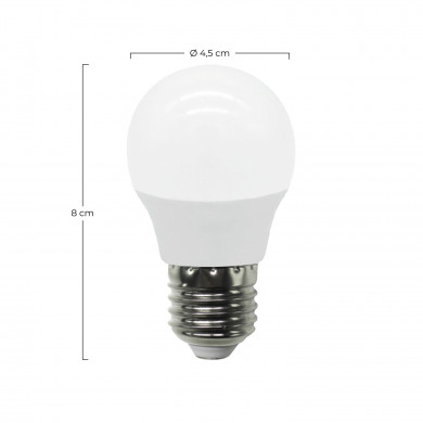 LED SMD ESFERICA PLAST 7,4W (60W) 806LM E27 180º 6000K 15000H RAYDAN HOME CJ.2
